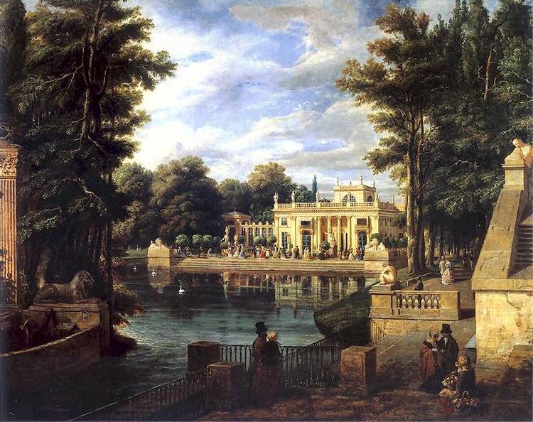 Marcin Zaleski View of the Royal Baths Palace in summer. china oil painting image